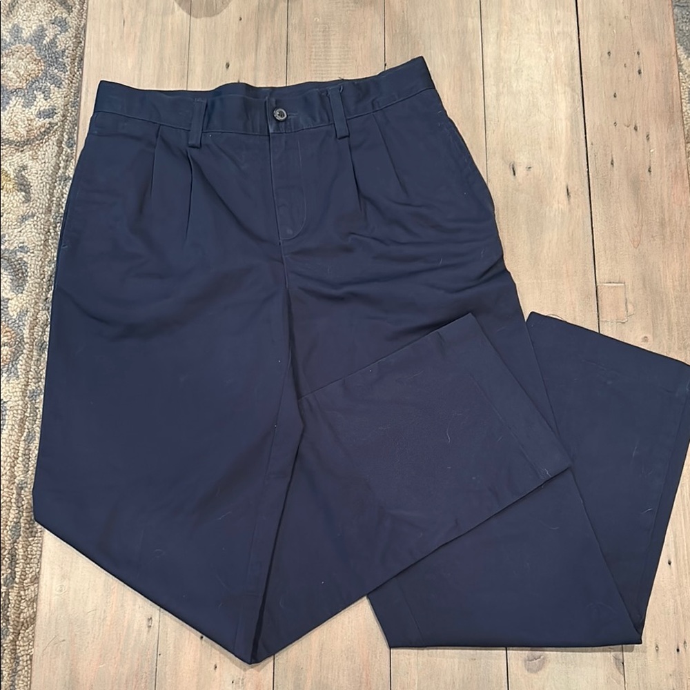 Lands’ End Kids Navy Chino Sz 14
